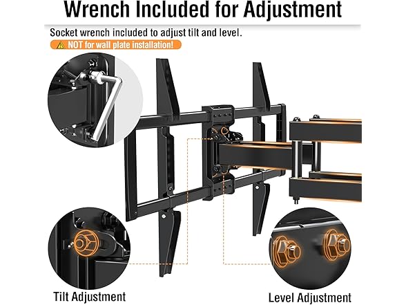 ELIVED Full Motion TV Wall Mount | 37-82in