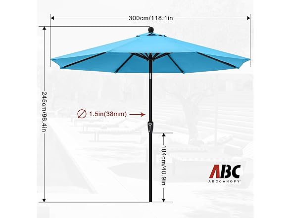 ABCCANOPY 10FT Patio Umbrella - Outdoor