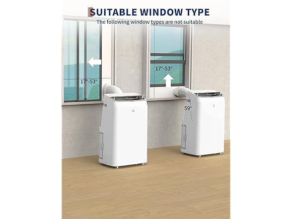 GarveeTech 14,000 BTU Portable Air Conditioner, White