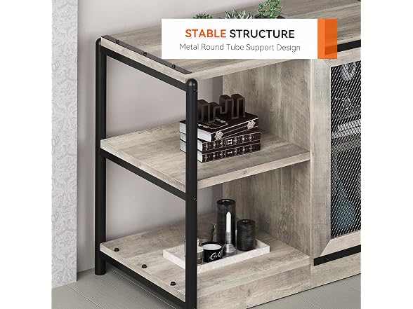 IDEALHOUSE Farmhouse TV Stand 65 Mesh
