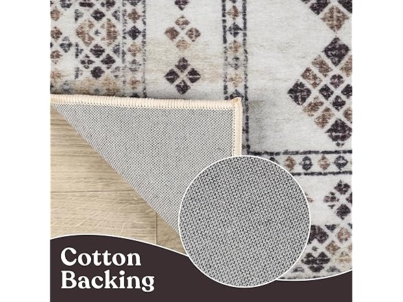 Superior 2'7"x6' Modern Diamond Border Rug