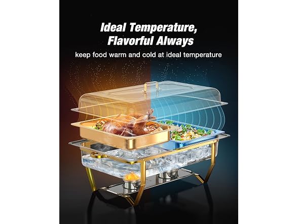WARMOUNTS Gold Chafing Dishes 9QT 4 PK