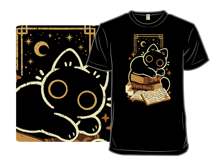 Cute Black Cat on Spellbooks - Gallery 8