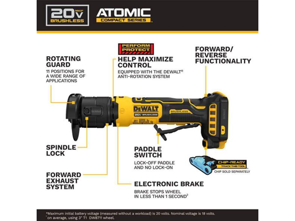 Dewalt DCG430B ATOMIC 20V MAX 3 in. Cut-Off Tool