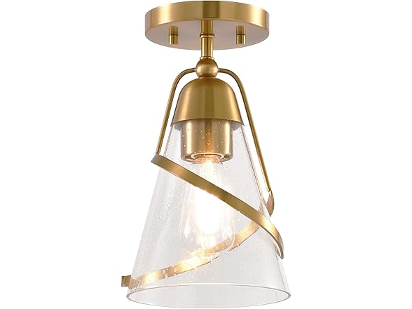 Parrot Uncle C3007 Small Gold Flush Mount Ceiling Light