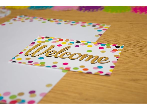 Teacher Created Resources Confetti Welcome Postcards