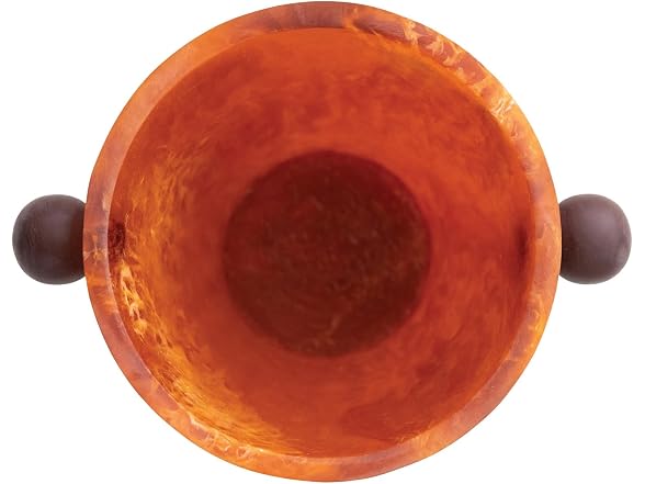 Creative Co-Op Marbled Resin Bottle Cooler w Ball Handles