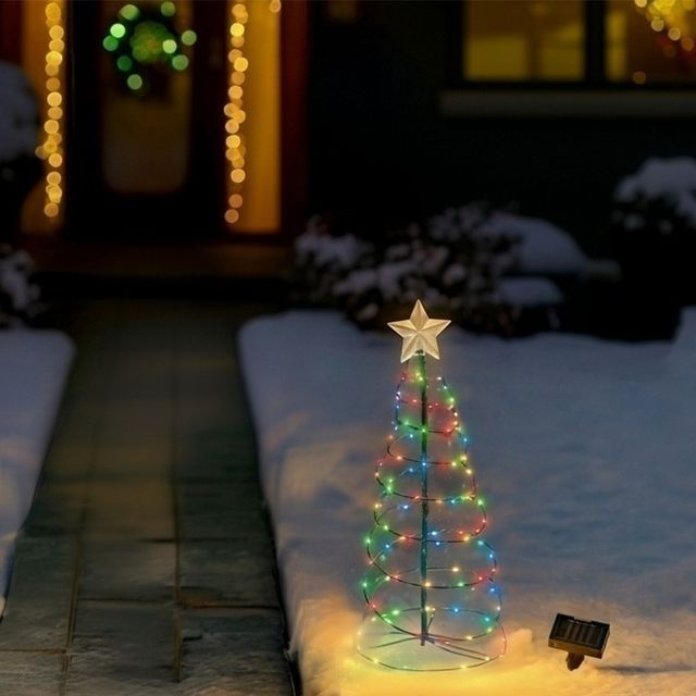 MERRYLITE Solar LED Metal Christmas Tree - Gallery 15