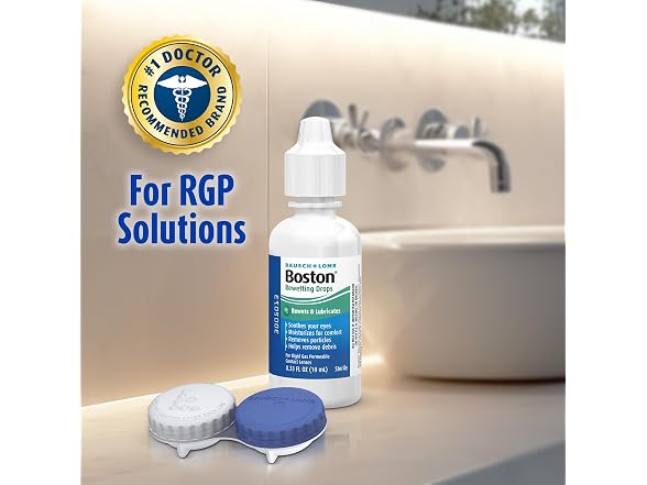 Boston Rewetting Drops RGP Contact Lens Comfort