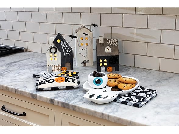 Mud Pie Led Wood Haunted House, RIP