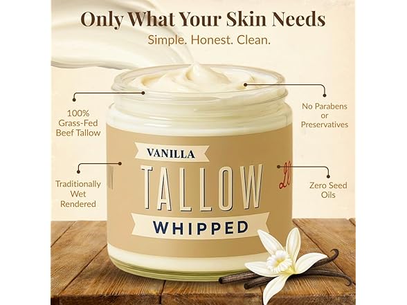 Lady May Whipped Tallow Face Cream Vanilla 9oz