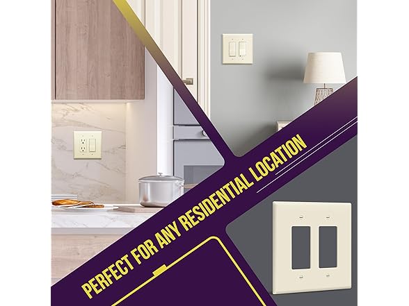 ENERLITES Double Decorator Switch Cover