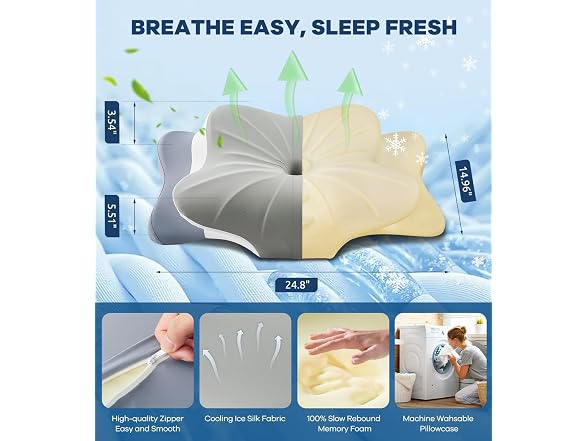 DONAMA Cervical Pillow Grey New