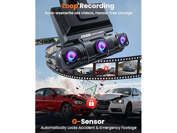 ENLIK Dash Cam Front and Rear