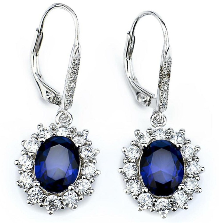 Leverback Sapphire Earrings - Gallery 4