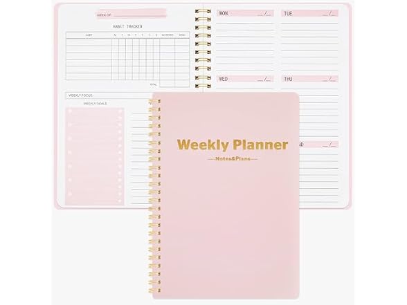 MSTONAL Undated Weekly Planner, 52 Sheets Weekly Notebook