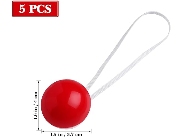 TOYANDONA 5Pcs Light Up Clown Noses (4.5*3.5cm)