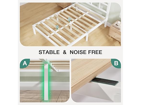 Novilla 14 Inch Queen Bed Frame & Headboard