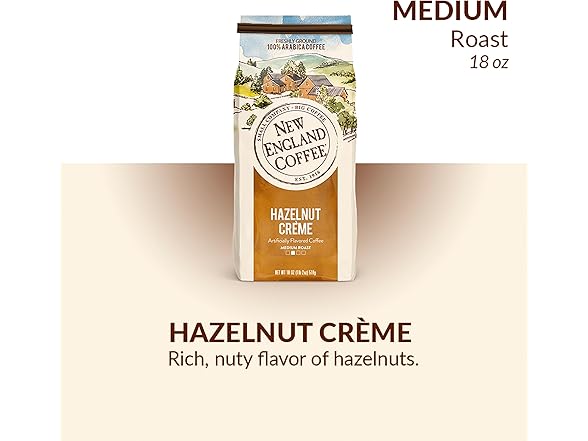 New England Coffee Hazelnut Crème Medium Roast