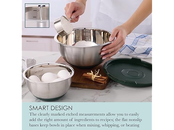 Chicago Metallic Stainless Steel Mixing Bowls with Grater Lids