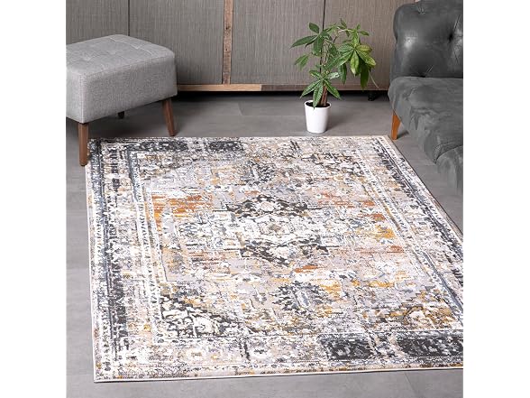 L'Baiet Marie Blue Distressed 2x6 Runner Rug