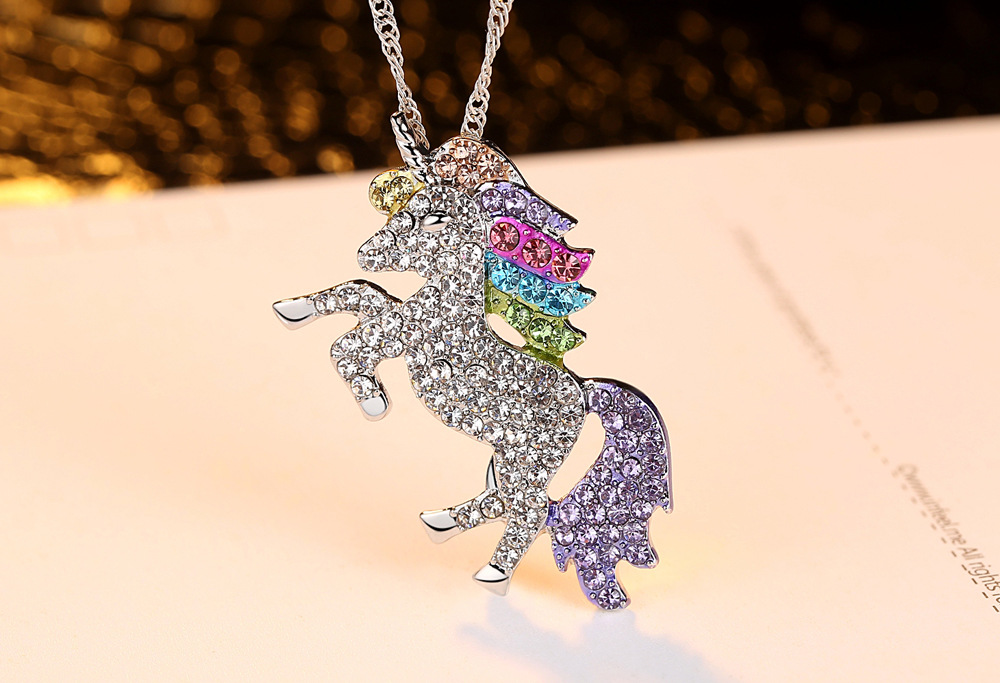 Crystal Unicorn Necklace - Gallery 7