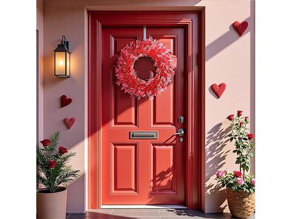 lokeisna Pink Forsythia Wreath 22 Inch