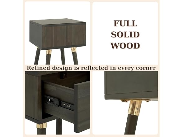 Bme Caden Solid Wood Nightstand