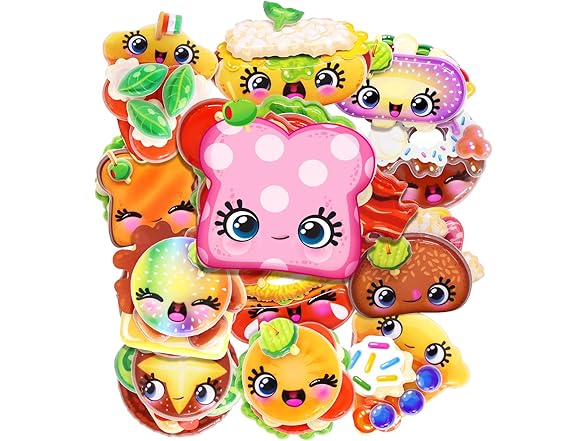 Puffy Puffs 3D Characters Stickers 10Pk