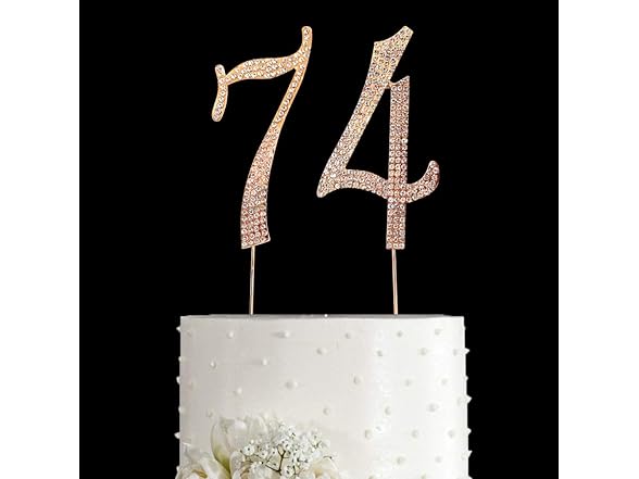 MAGJUCHE Gold 74 Crystal Cake Topper