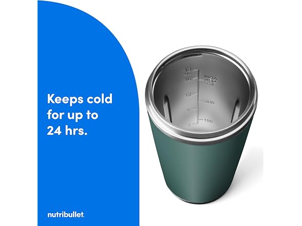 nutribullet Flip Portable Blender with Insulated Cup, Eucalyptus - Gallery 5