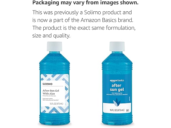 Amazon Basics Amazon Brand - Solimo After Sun Gel with