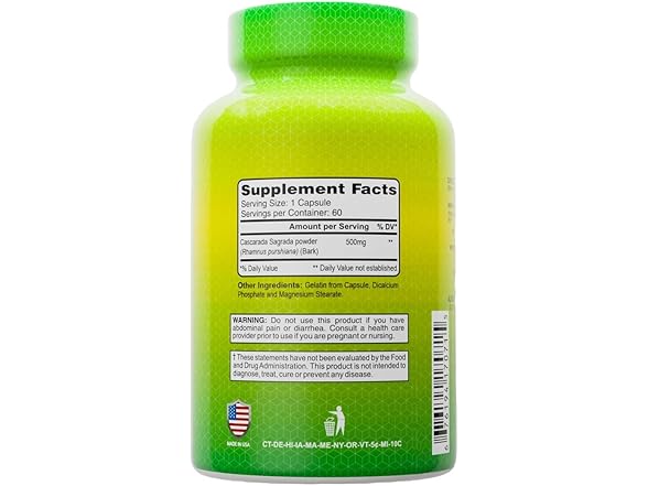 Alfa Cascara Sagrada, 500mg 60ct