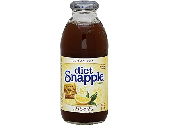1CT Diet Snapple Iced Tea, Lemon, 16 fl oz