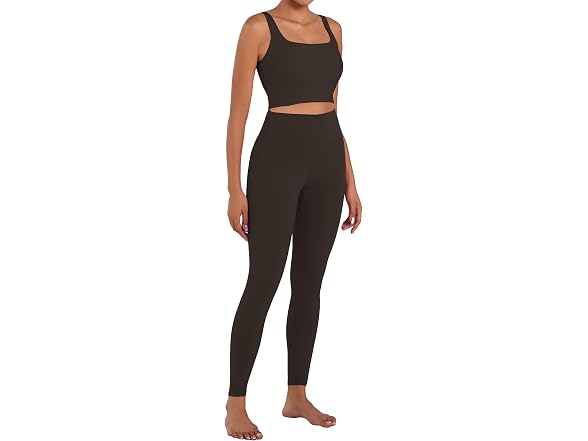 Sunzel Womens Leggings 25in M Brown