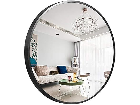 NeuType Round Mirror (Black, 32" x 32")