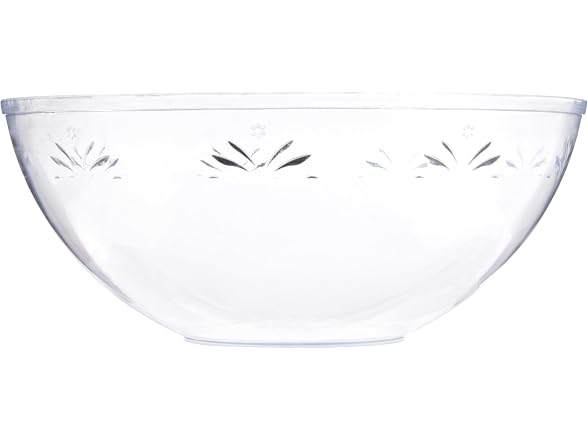 Bluesky Trading Simcha Collection Clear Plastic Small Round Serving Bowl (72 Oz.)