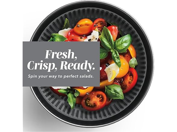 COOK WITH COLOR Stainless Steel Salad Spinner - 5 Q