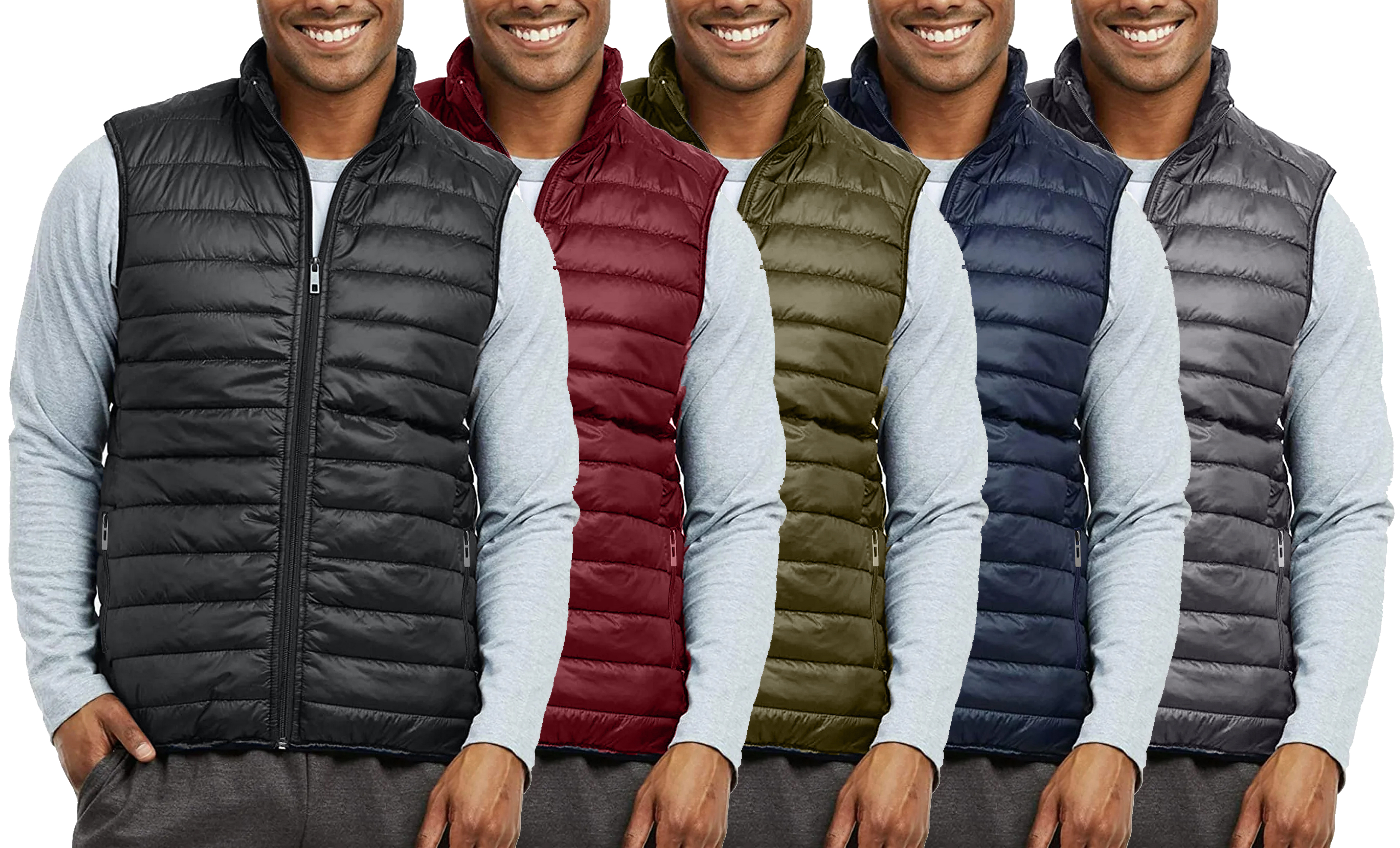 Mens Packable Midweight Puffer Vest (XS-2XL) - Gallery 10