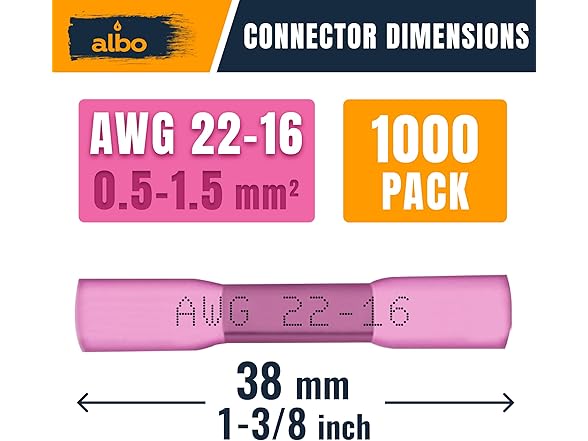 ALBO Heat Shrink Connectors 1000pc