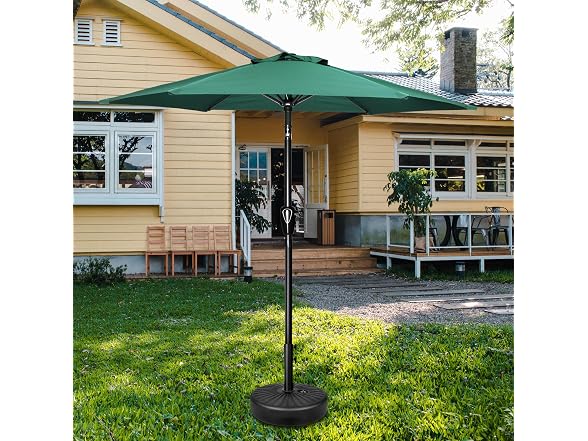 HealSmart 7.5ft Patio Umbrella, Green, 2 Pack