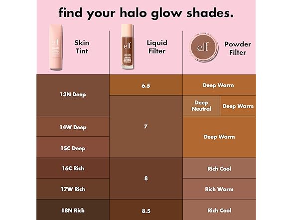 e.l.f. Halo Glow Skin Tint SPF50 - Rich Cool