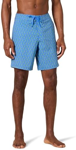 Amazon Essentials Men's Board Shorts, Blue Lizards, X-Large