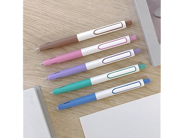 allydrew Silent Retractable Gel Pen Set 5Pk