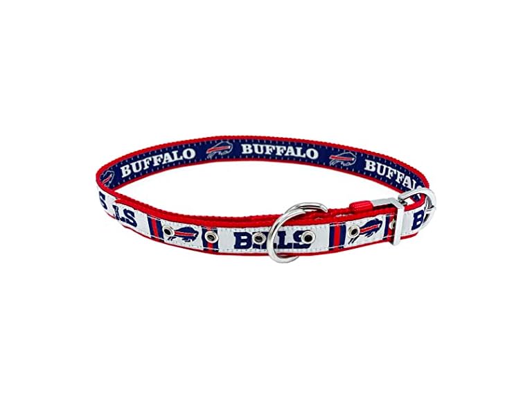 Pets First Buffalo Bills Reversible NFL Dog Collar Size Large (1" W x 30" L), Premium Two-Sided Pet Collar with Your Favorite NFL Team!