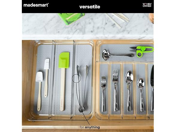 madesmart Premium 16 x 6 Drawer Organizer, Grey