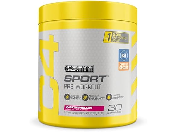C4 Sport Pre Workout 135mg Caffeine Watermelon 30