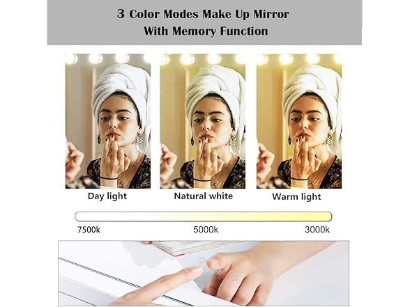 BENDIC Vanity Mirror w/ Lights, 22.8"x18.1"