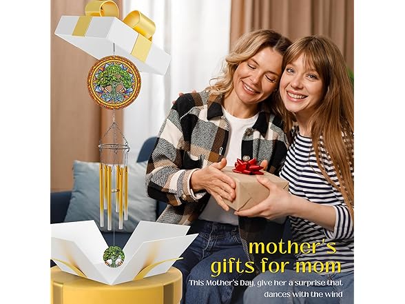 DKJOCKY Wind Chimes with Tree of Life
