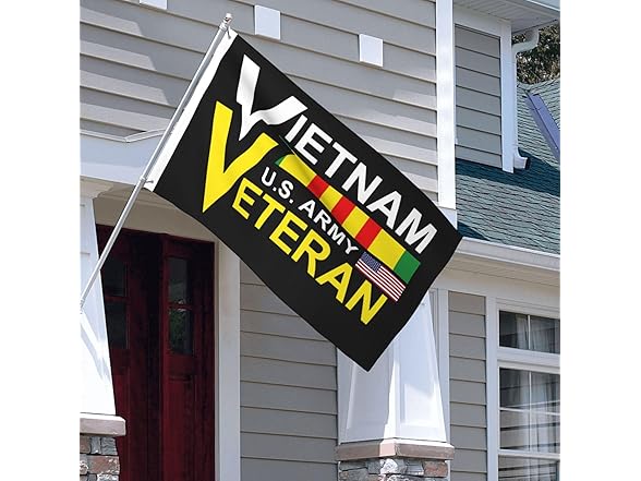 MUKASY Us Army Vietnam Veteran Flag Brass Gromet